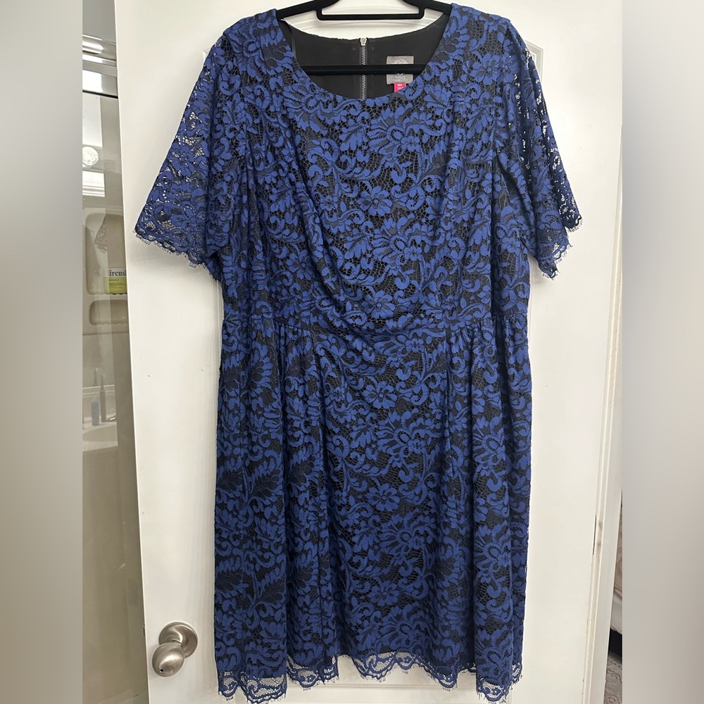 Blue and black dress great for a night out